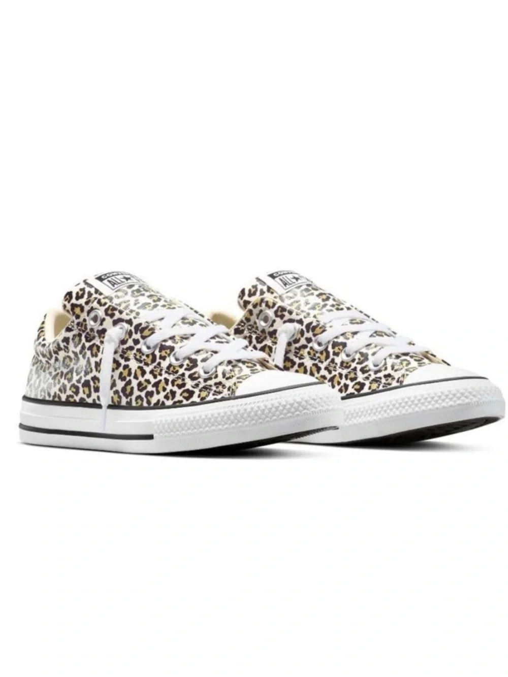 Converse - Kids' Street Low Cheetah Sneakers - Cream